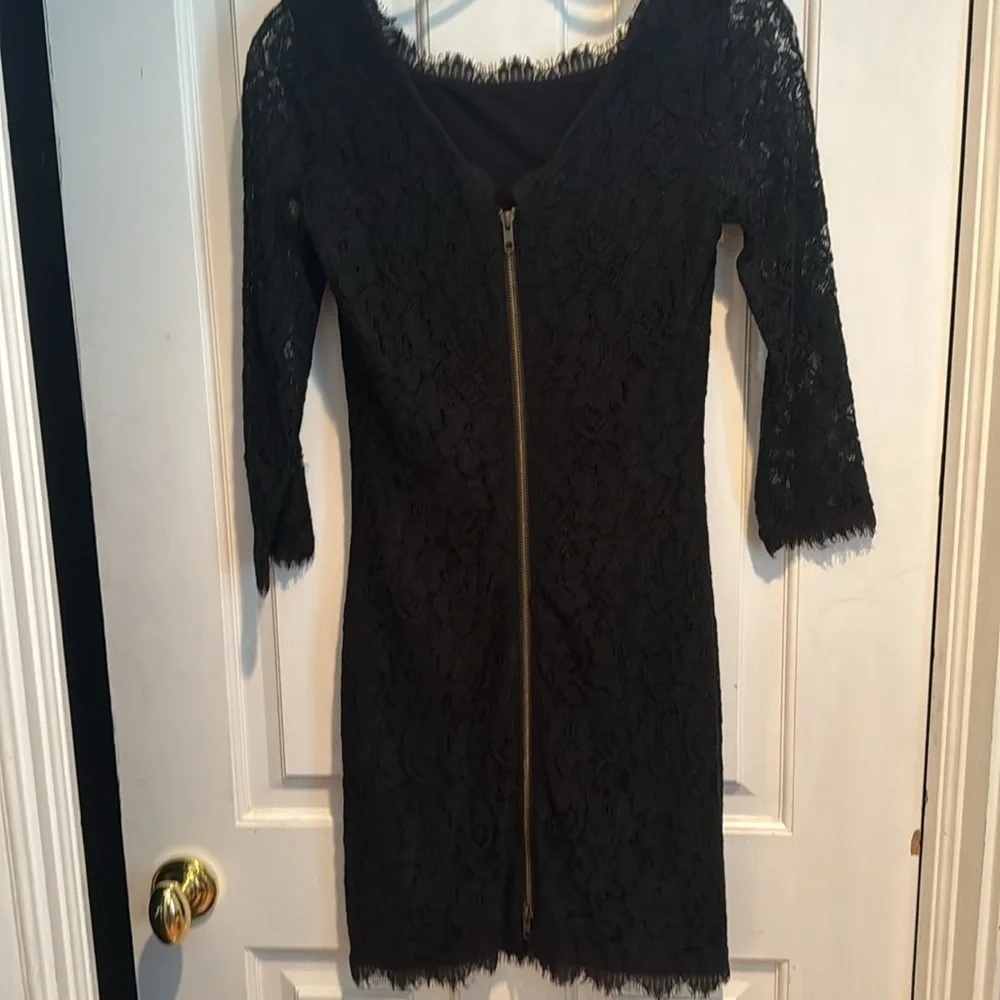 Diane Von Furstenberg black sexy classy dress